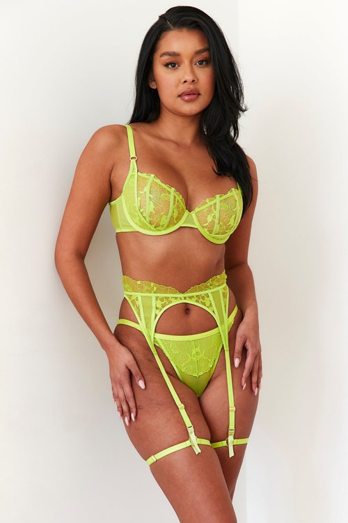 Lounge Underwear Carmen Intimates Set Lime | UPGLKVJ-12